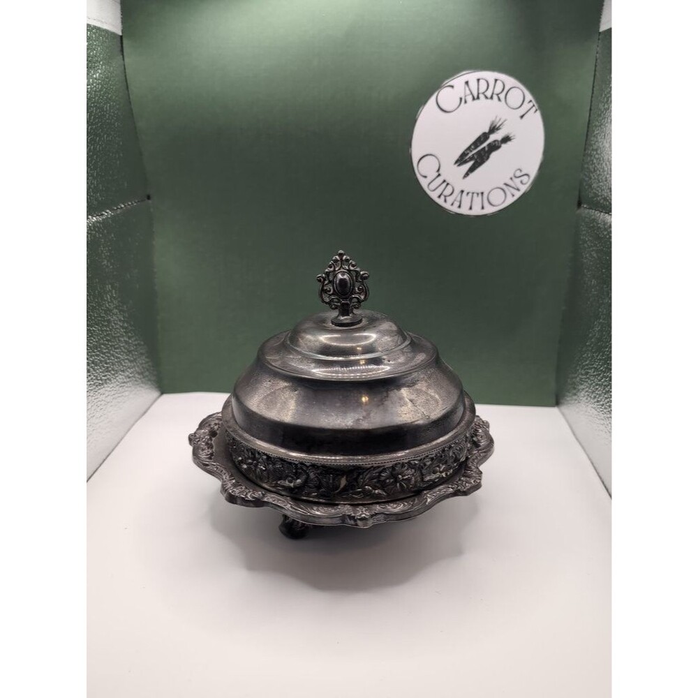 Vintage Poole Silverplate Covered Dish